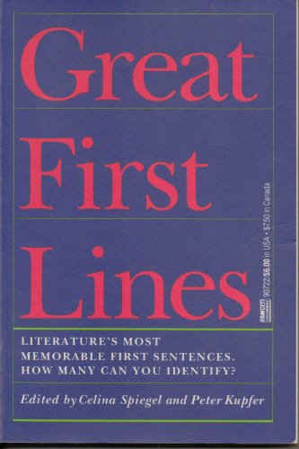 Stock image for Great First Lines for sale by Better World Books