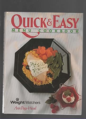 Stock image for The Quick & Easy Menu Cookbook. Weight Watchers. for sale by J J Basset Books, bassettbooks, bookfarm.co.uk