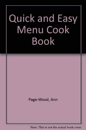 Stock image for Weight Watcher Quick and Easy Menu Cook Book Trade Pap Gen K for sale by MusicMagpie