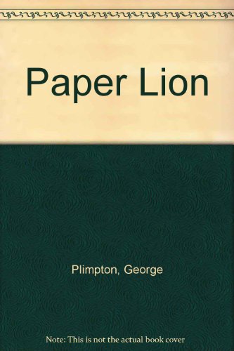 Imagen de archivo de Paper Lion a la venta por Dan A. Domike