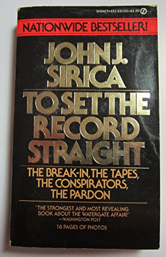 9780451091567: To Set the Record Straight