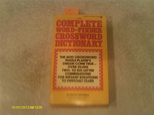 9780451099105: Complete Word Finder Crossword Dictionary