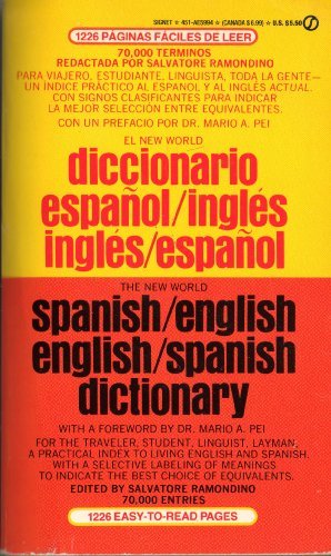 Stock image for Spanish-English, English-Spanish Dictionary, the New World for sale by Better World Books