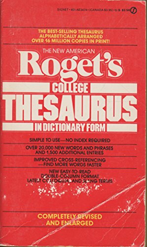 Imagen de archivo de The New America Roget's College Thesaurus in Dictionary Form a la venta por ThriftBooks-Dallas