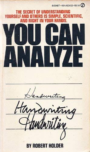Beispielbild fr You Can Analyze Your Handwriting zum Verkauf von ThriftBooks-Dallas