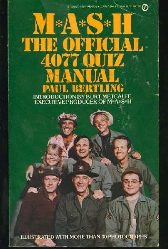 Stock image for M.A.S.H. Official Quiz Manual for sale by Goodwill of Colorado