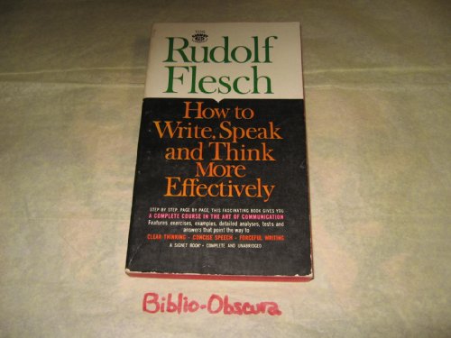 9780451141934: Flesch Rudolf : How to Write, Speak and Think (Signet)