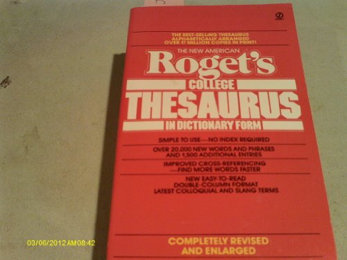 Imagen de archivo de The New American Roget's College Thesaurus in Dictionary Form, New American Revised & Enlarged Edition a la venta por R Bookmark