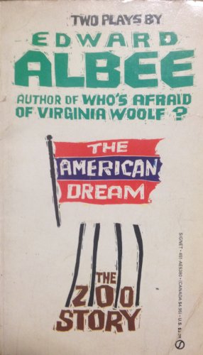 Imagen de archivo de The American Dream; The Zoo Story a la venta por Better World Books