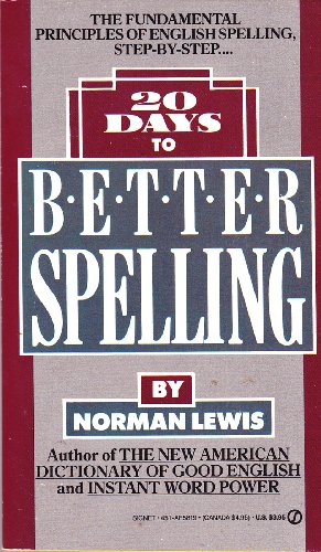 Beispielbild fr Twenty Days to Better Spelling zum Verkauf von Better World Books