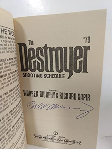 The Destroyer # 79 : Shooting Schedule .