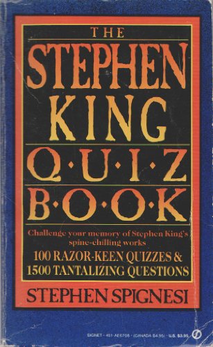 Stock image for The Stephen King Quiz Book for sale by SecondSale