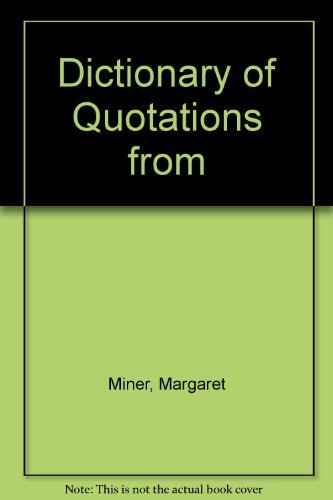 Stock image for A Dictionary of Quotations from Shakespeare for sale by HPB-Emerald