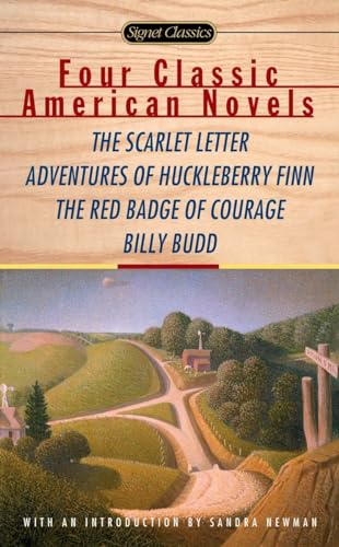 Imagen de archivo de Four Classic American Novels: The Scarlet Letter, Adventures of Huckleberry Finn, The RedBadge Of Courage, Billy Budd a la venta por Your Online Bookstore