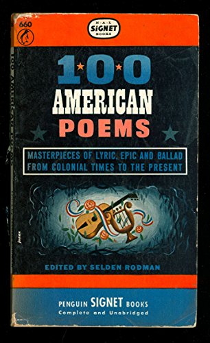 Imagen de archivo de 100 American Poems a la venta por Basement Seller 101