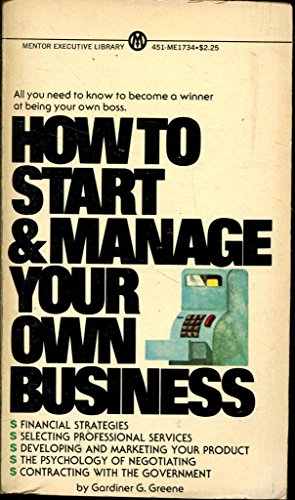 Beispielbild fr How to Start and Manage Your Own Business zum Verkauf von ThriftBooks-Atlanta