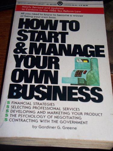 Stock image for How to Start and Manage Your Own Business for sale by ThriftBooks-Atlanta