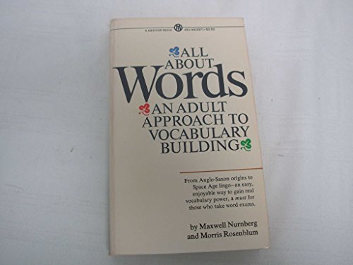 Imagen de archivo de All About Words: An Adult Approach to Vocabulary Building a la venta por Books Unplugged