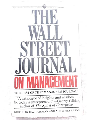 Imagen de archivo de The Wall Street Journal on Management: Volume 1 (Mentor Series) a la venta por Kennys Bookstore