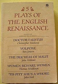 Imagen de archivo de Five Plays of the English Renaissance a la venta por Wonder Book