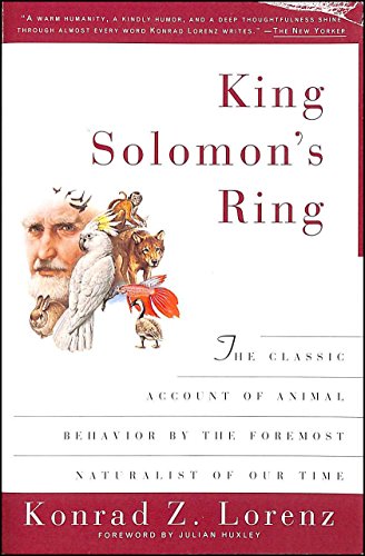Beispielbild fr King Solomon's Ring: New Light on Animals' Ways zum Verkauf von SecondSale