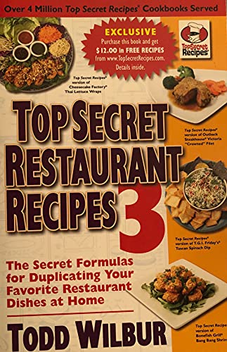 Imagen de archivo de Top Secret Restaurant Recipes 3 (Target Edition) a la venta por Your Online Bookstore