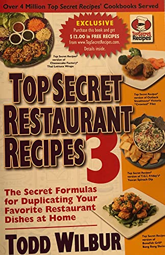 Stock image for Top Secret Restaurant Recipes 3 (Target Edition) for sale by Your Online Bookstore