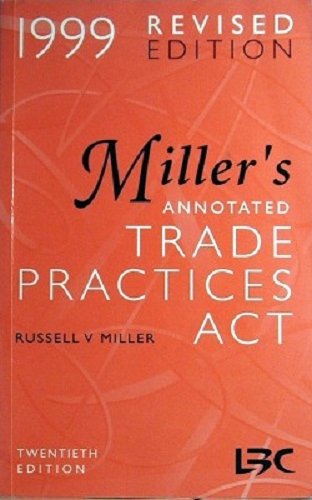 Miller's annotated Trade Practices Act (9780455216195) by [???]