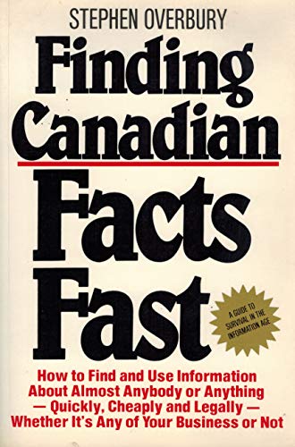 Imagen de archivo de Finding Canadian Facts Fast a la venta por Better World Books