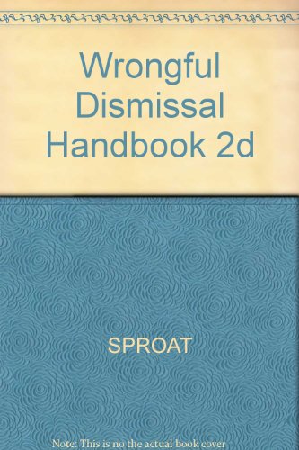 9780459273682: Wrongful Dismissal Handbook 2d