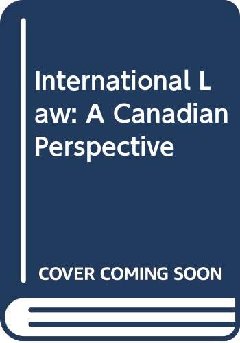 Imagen de archivo de International Law: A Canadian Perspective a la venta por The Bookseller