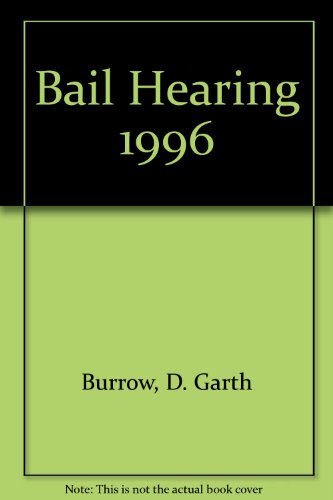 Imagen de archivo de Bail Hearings 1996 a la venta por Better World Books