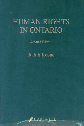 Beispielbild fr Human Rights in Ontario zum Verkauf von Better World Books