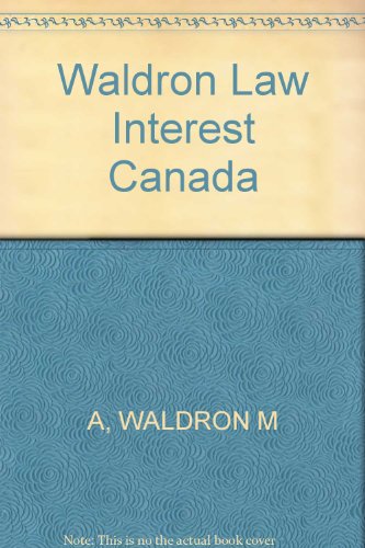 9780459567736: Waldron Law Interest Canada