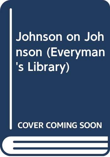 Beispielbild fr JOHNSON ON JOHNSON. zum Verkauf von Cambridge Rare Books