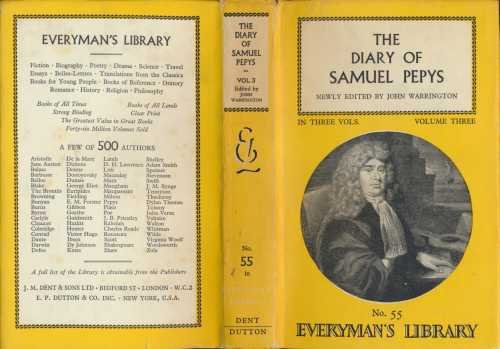 9780460000550: Diary of Samuel Pepys: 3