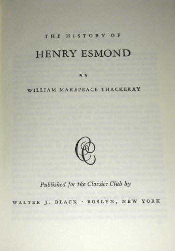 9780460000734: Henry Esmond (Everyman's Library)