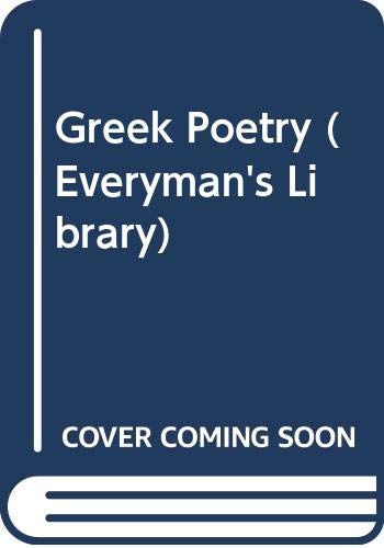 9780460016117: Greek Poetry (Everyman Paperbacks)