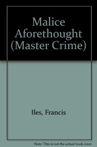 9780460024402: Malice Aforethought