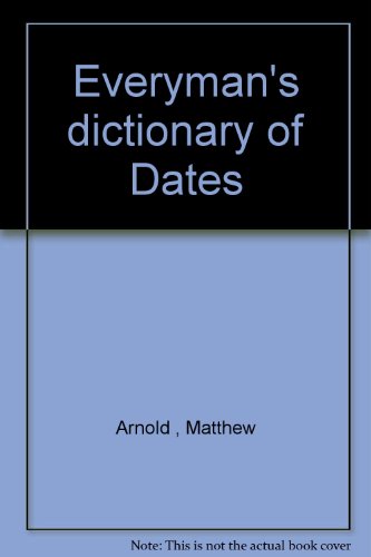 Stock image for Everyman's dictionary of Dates for sale by Stephen White Books