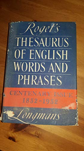 Stock image for Thesaurus of English Words and Phrases (Everyman's Reference Library) for sale by Goldstone Rare Books
