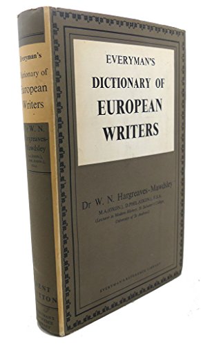 Imagen de archivo de Everyman's dictionary of European writers, (Everyman's reference library) a la venta por Wonder Book