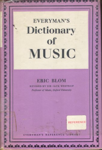 Imagen de archivo de Everyman's Dictionary of Music (Everyman's Reference Paperbacks) a la venta por Goldstone Books