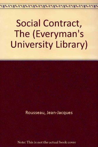 Stock image for Social Contract, The (Everyman's University Library) for sale by Aardvark Rare Books