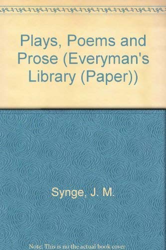 Imagen de archivo de Plays, Poems & Prose Syng (Everyman's Library) a la venta por Wonder Book