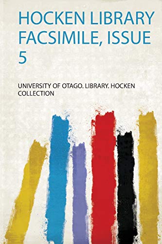 Stock image for Hocken Library Facsimile, Issue 5 1 for sale by PBShop.store US