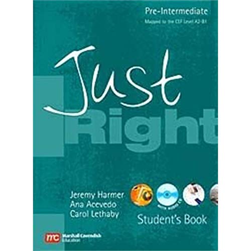 Imagen de archivo de Just Right - Pre-Intermediate (Just Right Course) a la venta por MusicMagpie