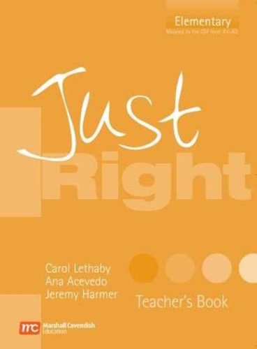 9780462007816: Just Right Teacher's Book: Elementary British English Version (Just Right Course)