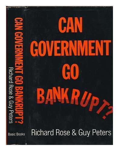 Imagen de archivo de Can Government Go Bankrupt? a la venta por Better World Books: West