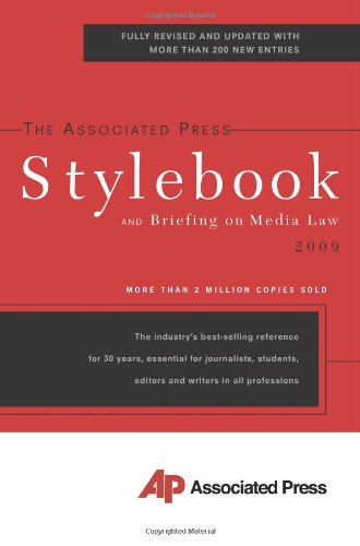 9780465012626: AP Associated Press Stylebook 2009: And Briefing on Media Law (The Associated Press Stylebook)